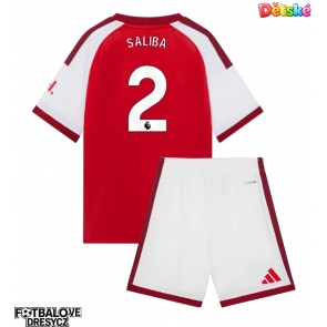 Arsenal William Saliba #2 Dětské Domácí dres komplet 2026-27 Krátký Rukáv (+ trenýrky)